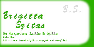 brigitta szitas business card