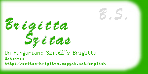 brigitta szitas business card